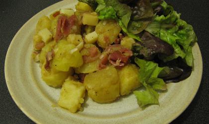 Salade de pommes de terre/ comté/ jambon cru