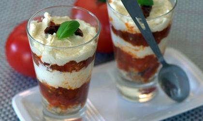 Verrines de tiramisu de tomates