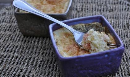 Soufflé de faisselle au saumon fumé