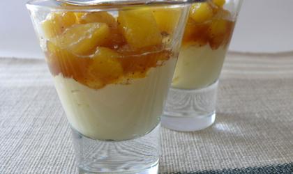 Verrine: Ananas confit au miel/ mascarpone