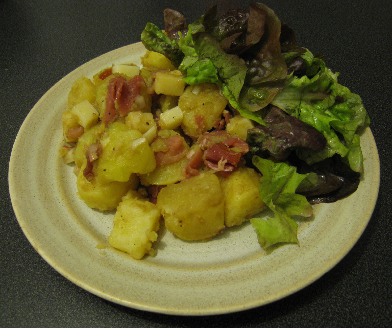 Salade de pommes de terre/ comté/ jambon cru